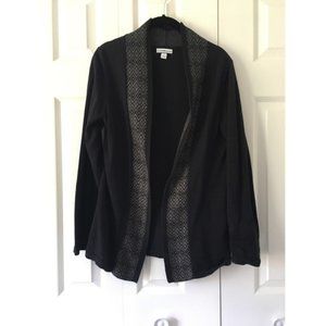💚 5 for $15! 💚 Black Cardigan w/ Gray Diamond Pattern